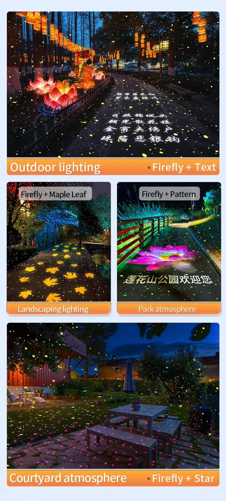 30W Outdoor Dynamic Firefly LED Starry Sky Projection Light For Home Garden Deco