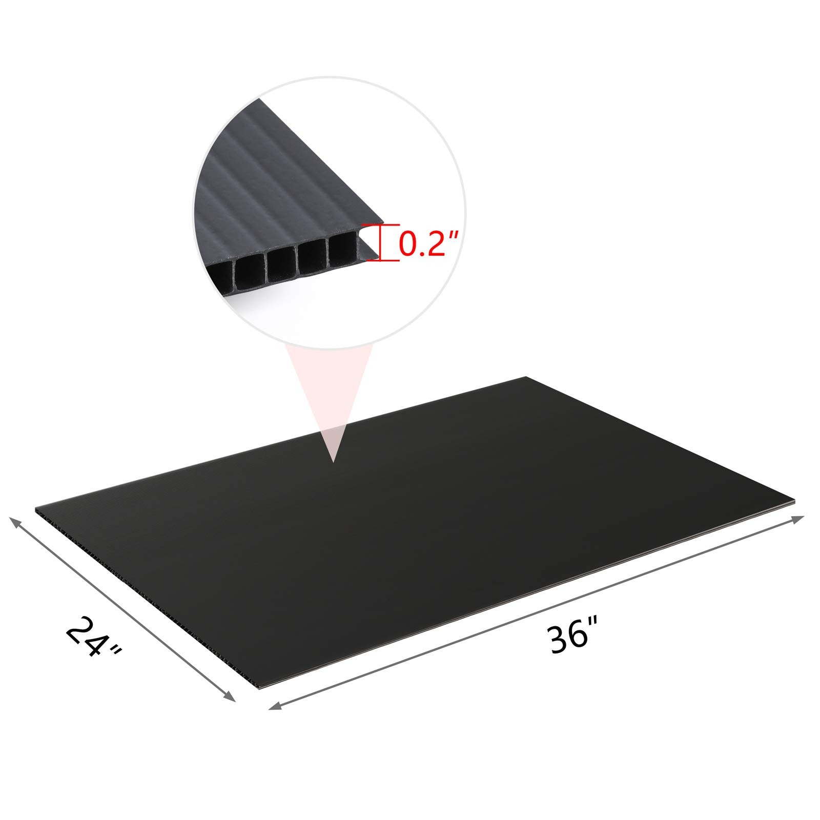 Corrugated Plastic Sheet 24×36 Inches 3/16 Inch Thick – Waterproof Blank Yard