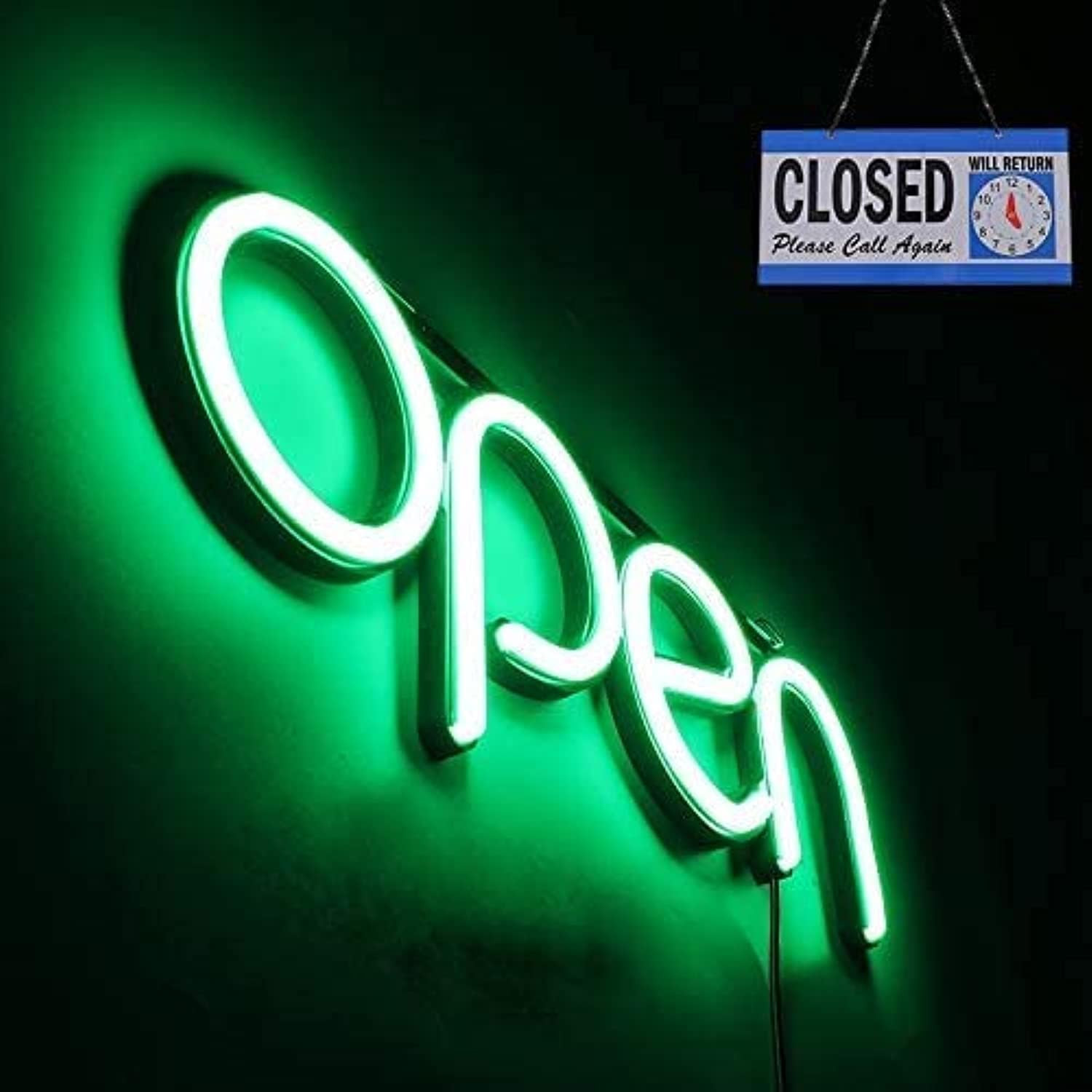 Bright LED Open Sign with Flashing Modes – Perfect for Businesses!