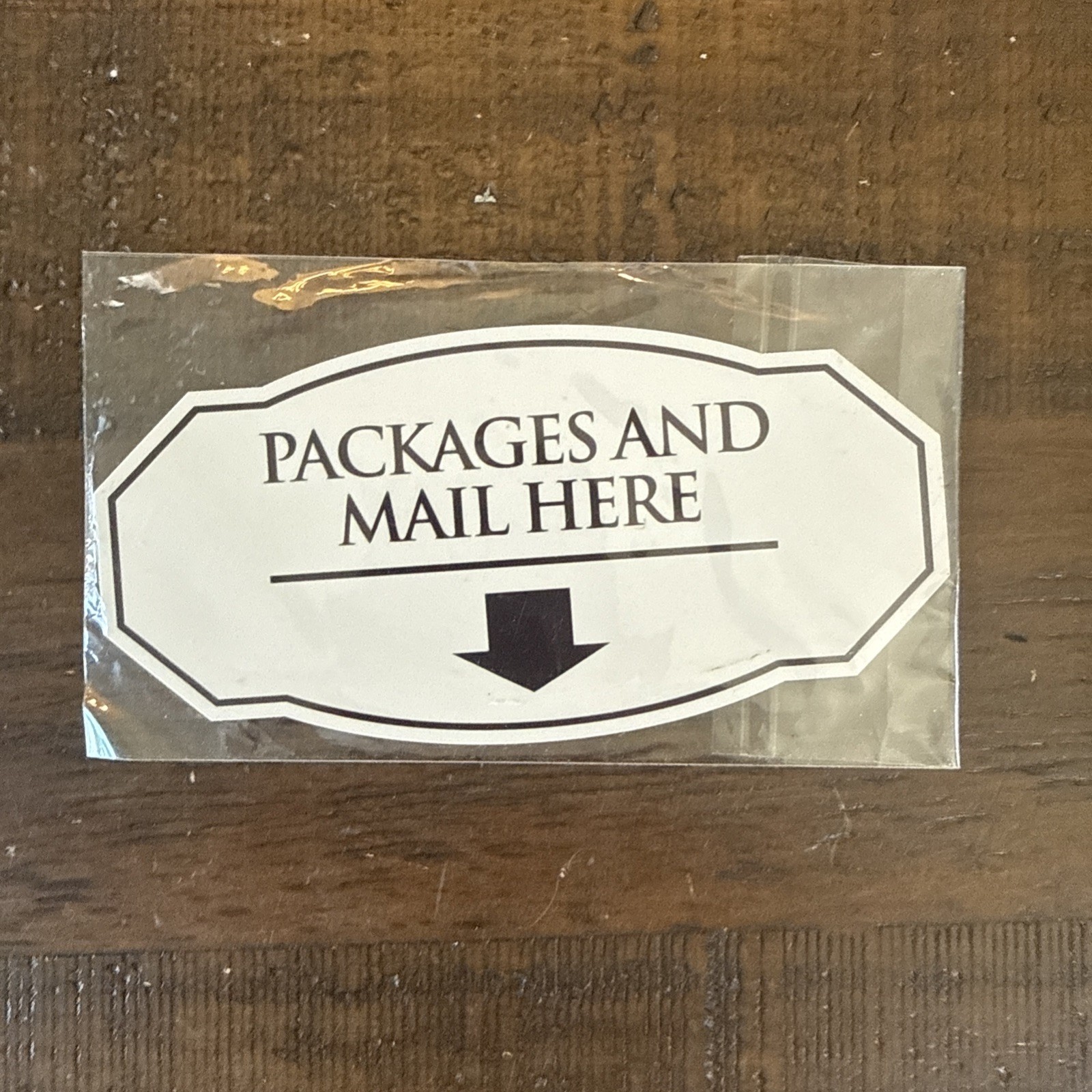 Victorian Packages and Mail here Durable Plastic Ivory Dark Brown 3″ X 6″