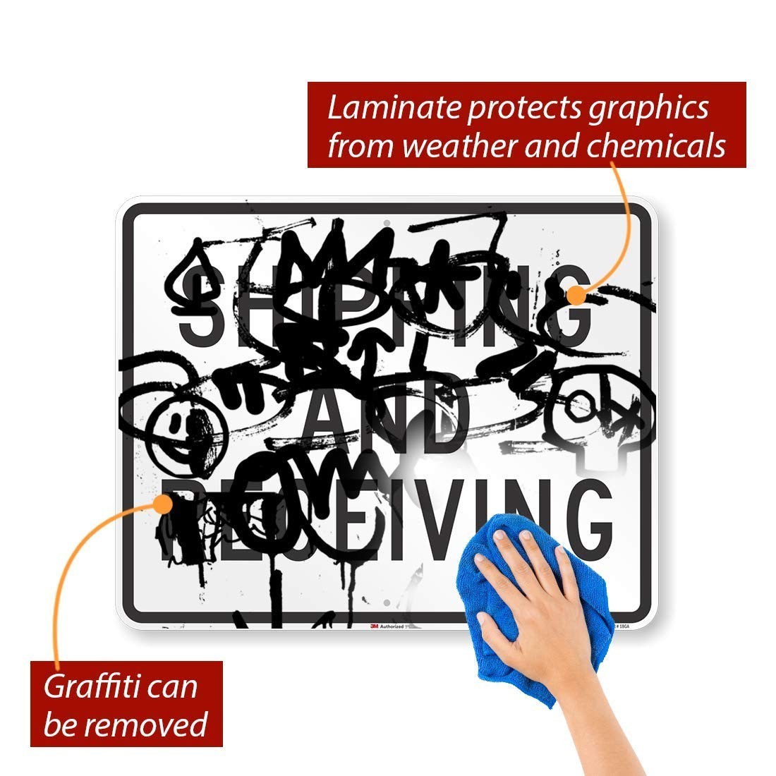 SmartSign K-1763-EG-24×30-D1 Shipping Receiving 24×30 3M Eng Grade Reflective