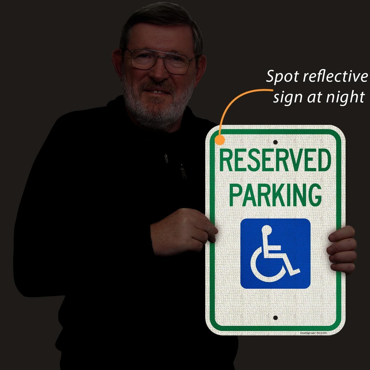 Prismatic Reflective Parking Signs, Pack of 4