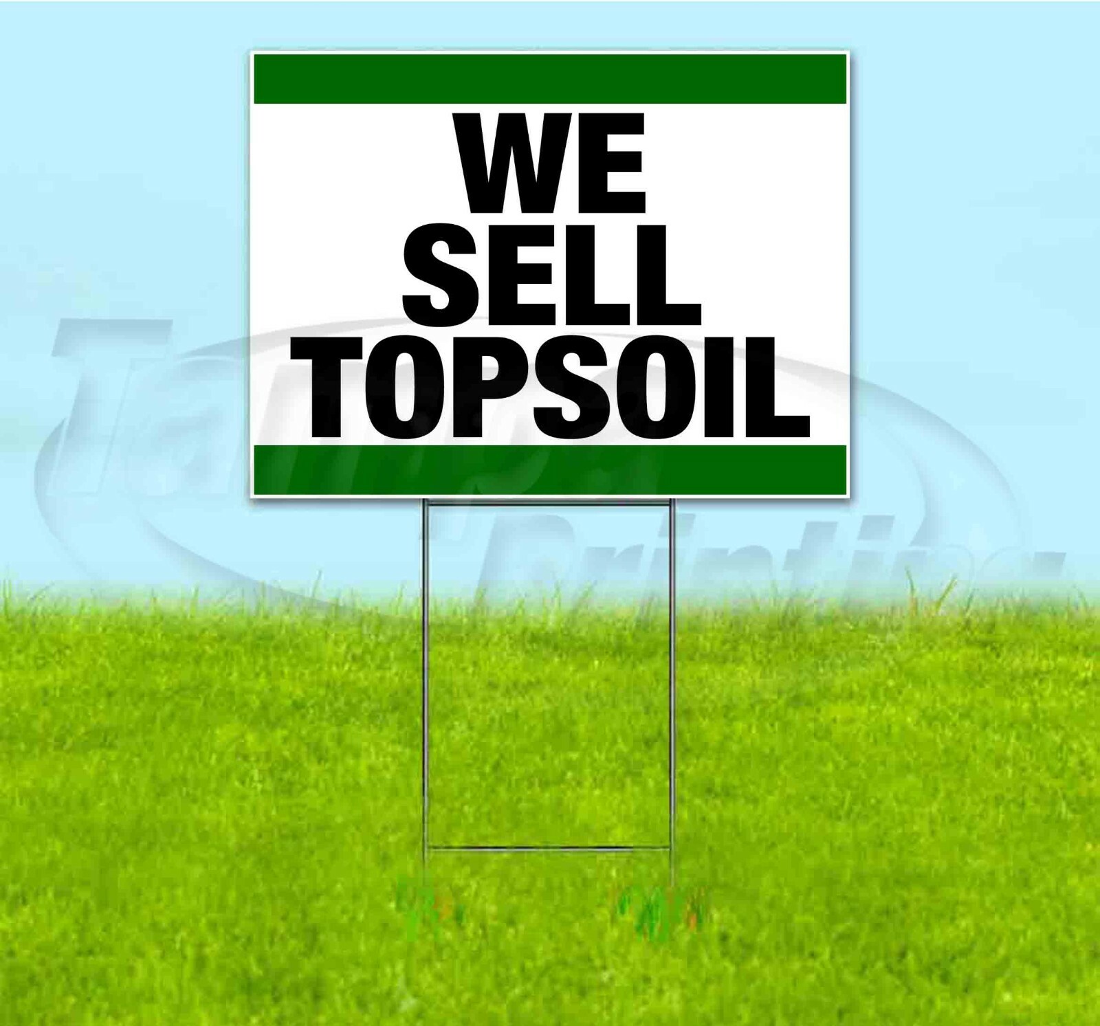 WE SELL TOPSOIL 18×24 Yard Sign WITH STAKE Corrugated Bandit BUSINESS LANDSCAPE