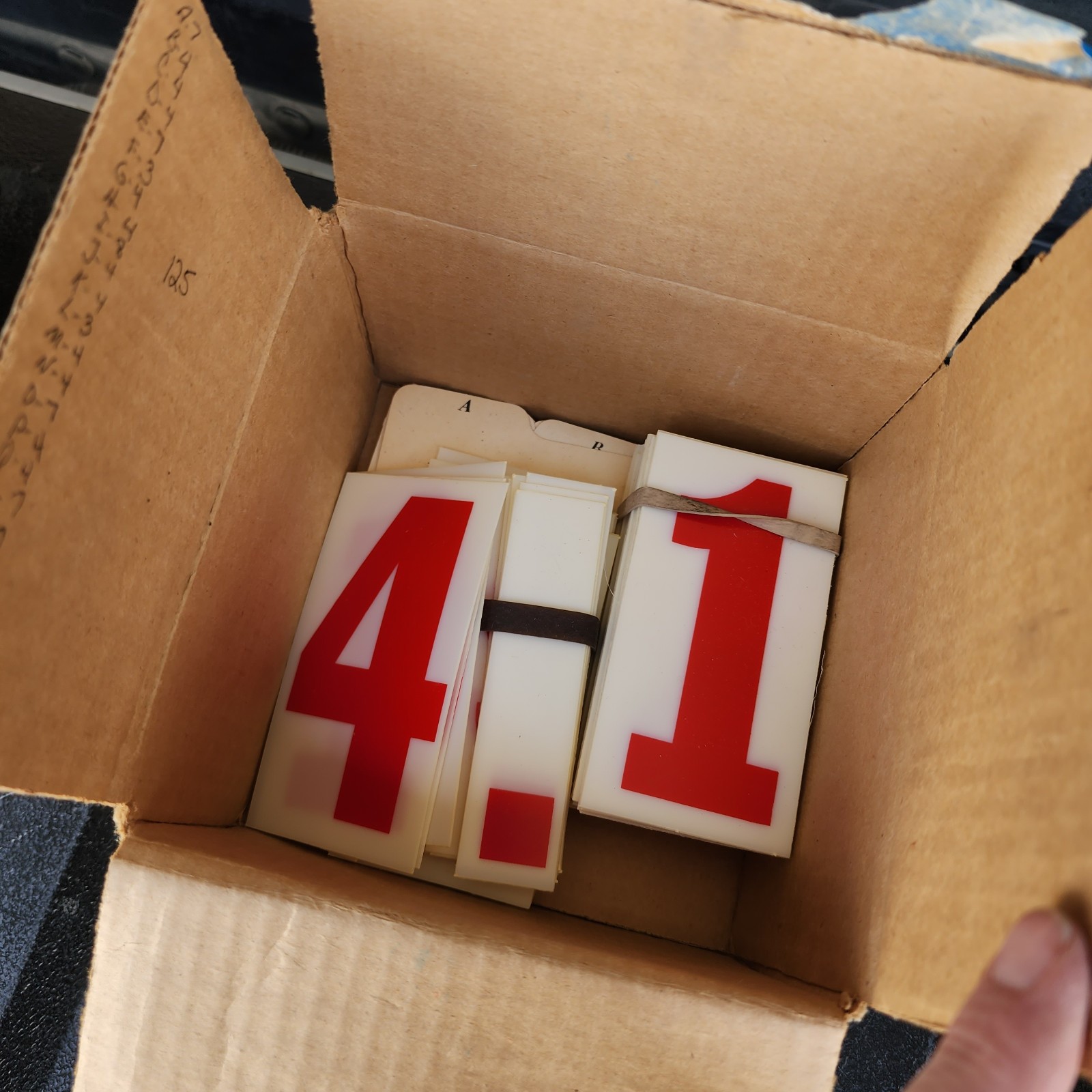 Lot of Plastic Rigid Readerboard Sign Letters & Numbers 3.5 Inch on 4 1/8 inch