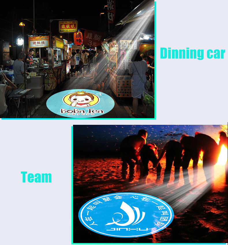15W-50W Custom Battery Rechargeable Gobo Projector Indoor Store Logo Signs Lamp