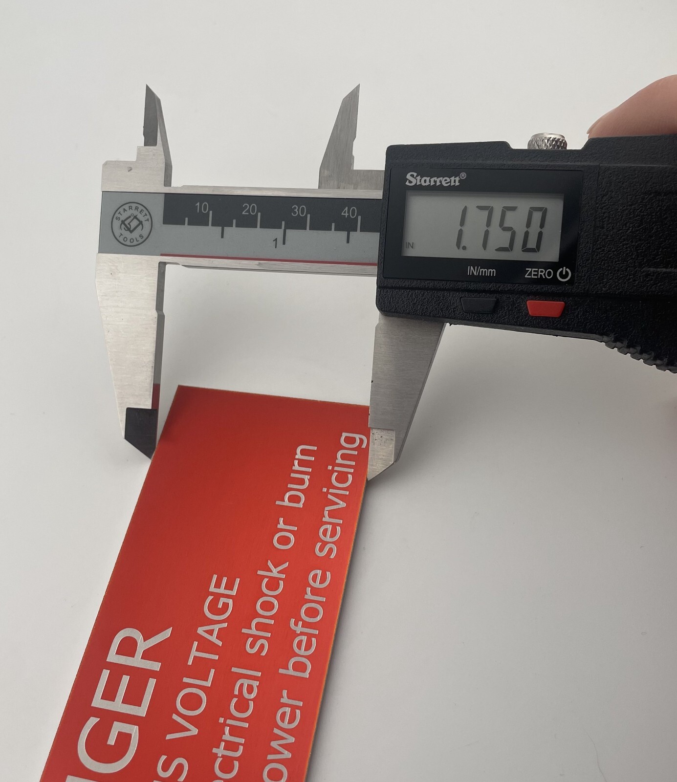 Danger Hazardous Voltage Warning Sign-Electric Shock Risk-Safety Label Tag 6″x2″