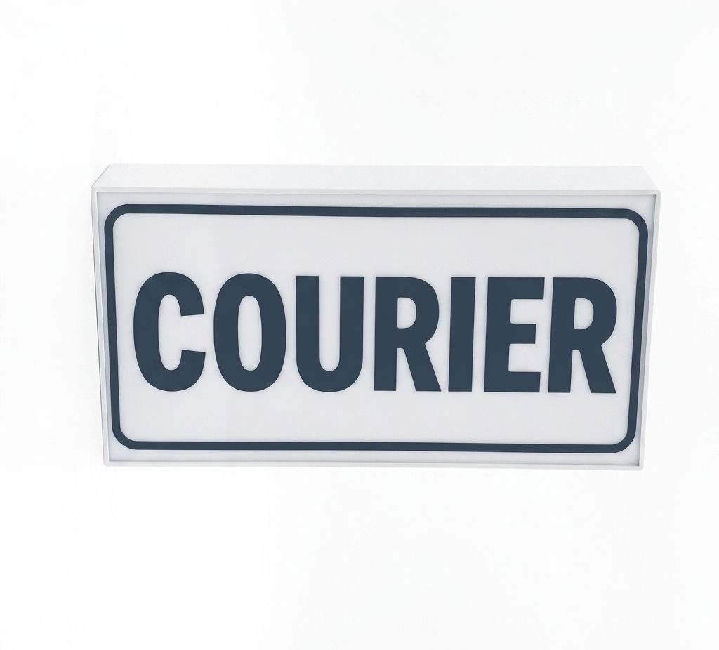 LED Courier Sign for Van & Car Dashboard – 5V USB Powered Lighted Delivery Sign,