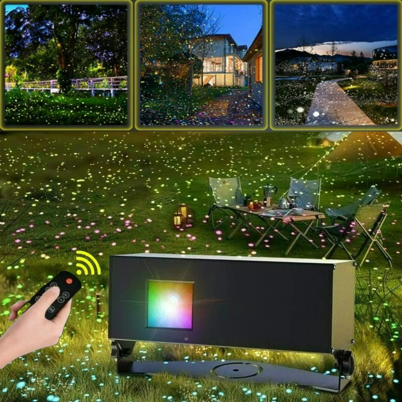 Outdoor Dynamic Firefly Laser Starry Sky Projection Light for Garden Landscape