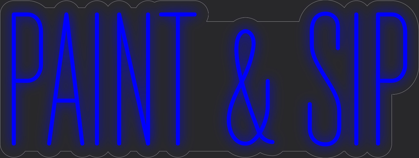 Paint sip Neon LED Sign Business Wall Decor Lighted Store Sign 36 x 14 in.