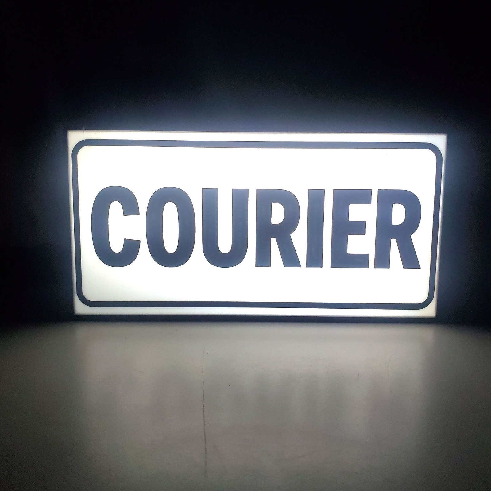 LED Courier Sign for Van & Car Dashboard – 5V USB Powered Lighted Delivery Sign,
