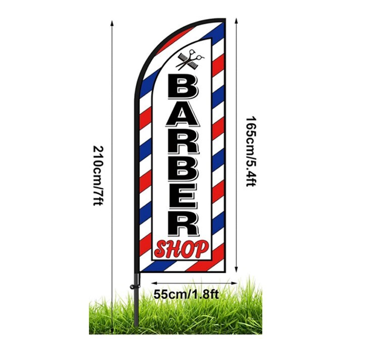 7FT (2.0M) FEATHER FLAG BANNER (WITH YOUR DESIGN)