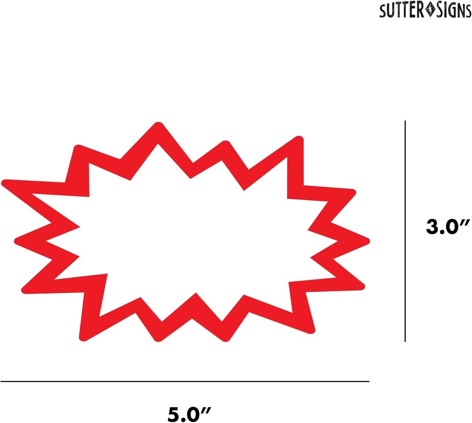 Starburst Signs with Stickers 100Pcs 3×5 inch | Sale Price Tags for Garage Sale