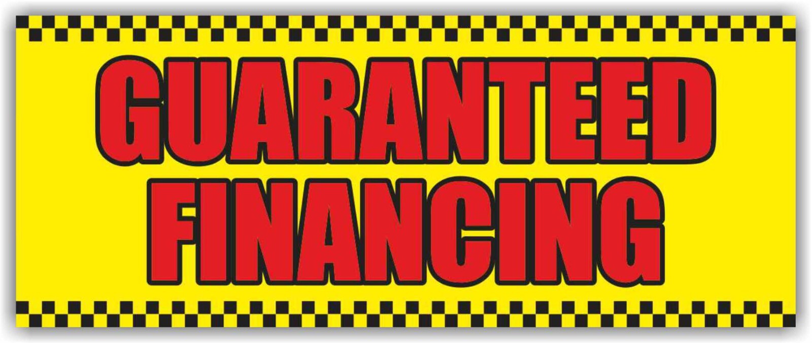GUARANTEED FINANCING Advertising Banner Vinyl Mesh Sign credit cash receipt