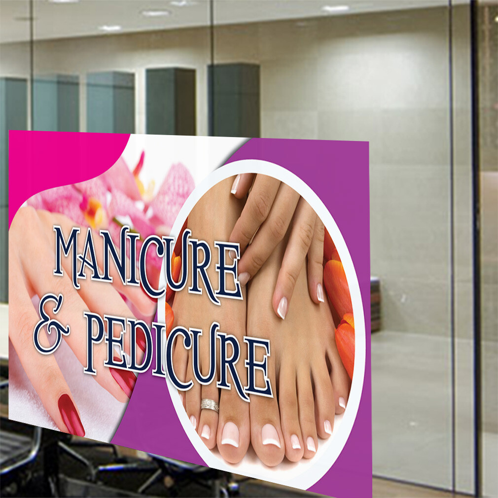 Decal Stickers Manicure & Pedicure Advertising Printing Vinyl Store Sign Label