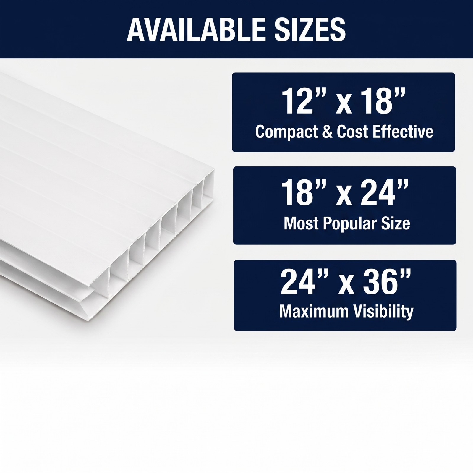 Custom Yard Sign 12×18, 18×24, 24×36 Coroplast Lawn Sign H-Stake Included