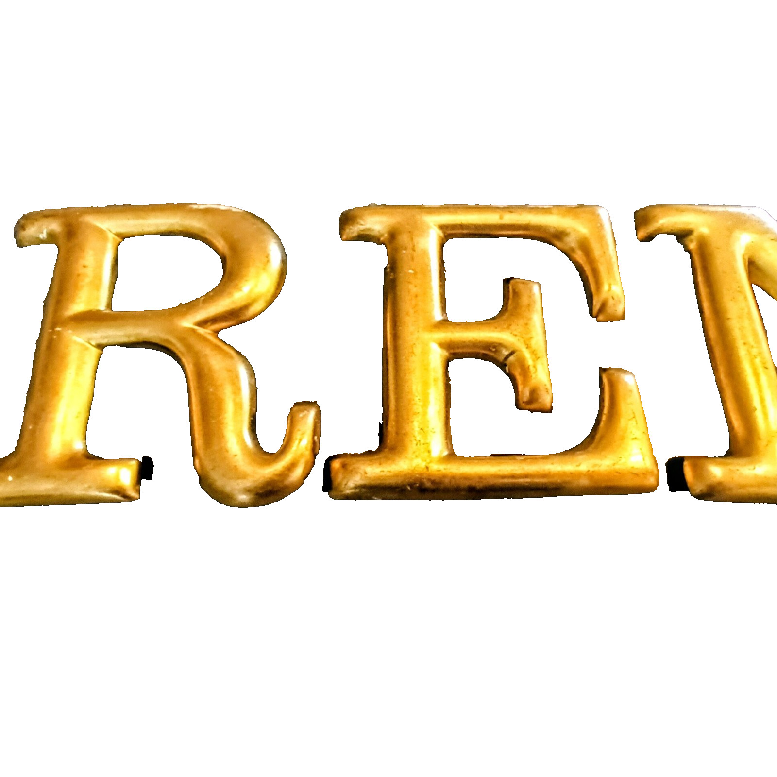 ENTER or RENT Individual Letters Vintage Gold 6″ individual Gold Letters