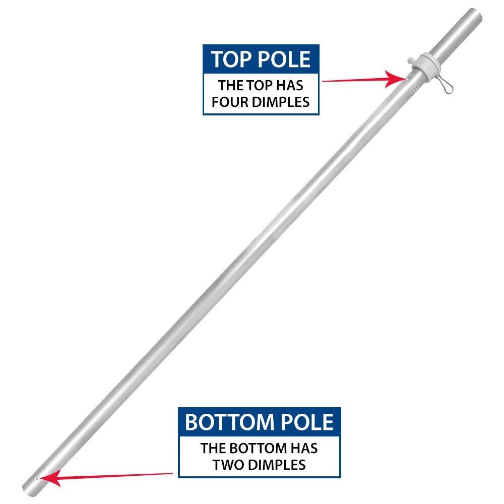 White Solid Color Windless Advertising Banner Flag & Pole Kit