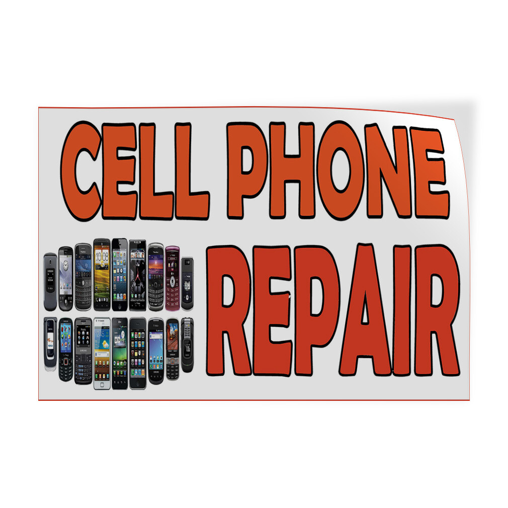 Decal Stickers Cellphone Repair Vinyl Store Sign Label Retail