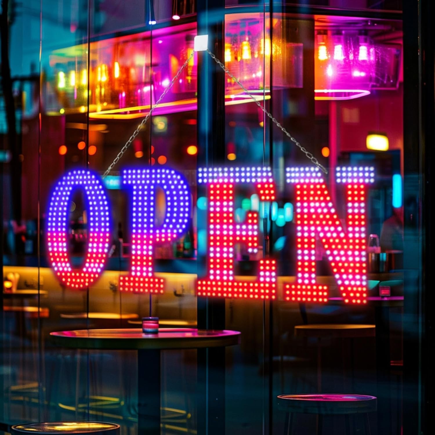 LED Open Signs For Business 30″X10″ Ultra Bright Open Sign LED USA Flag Hanging