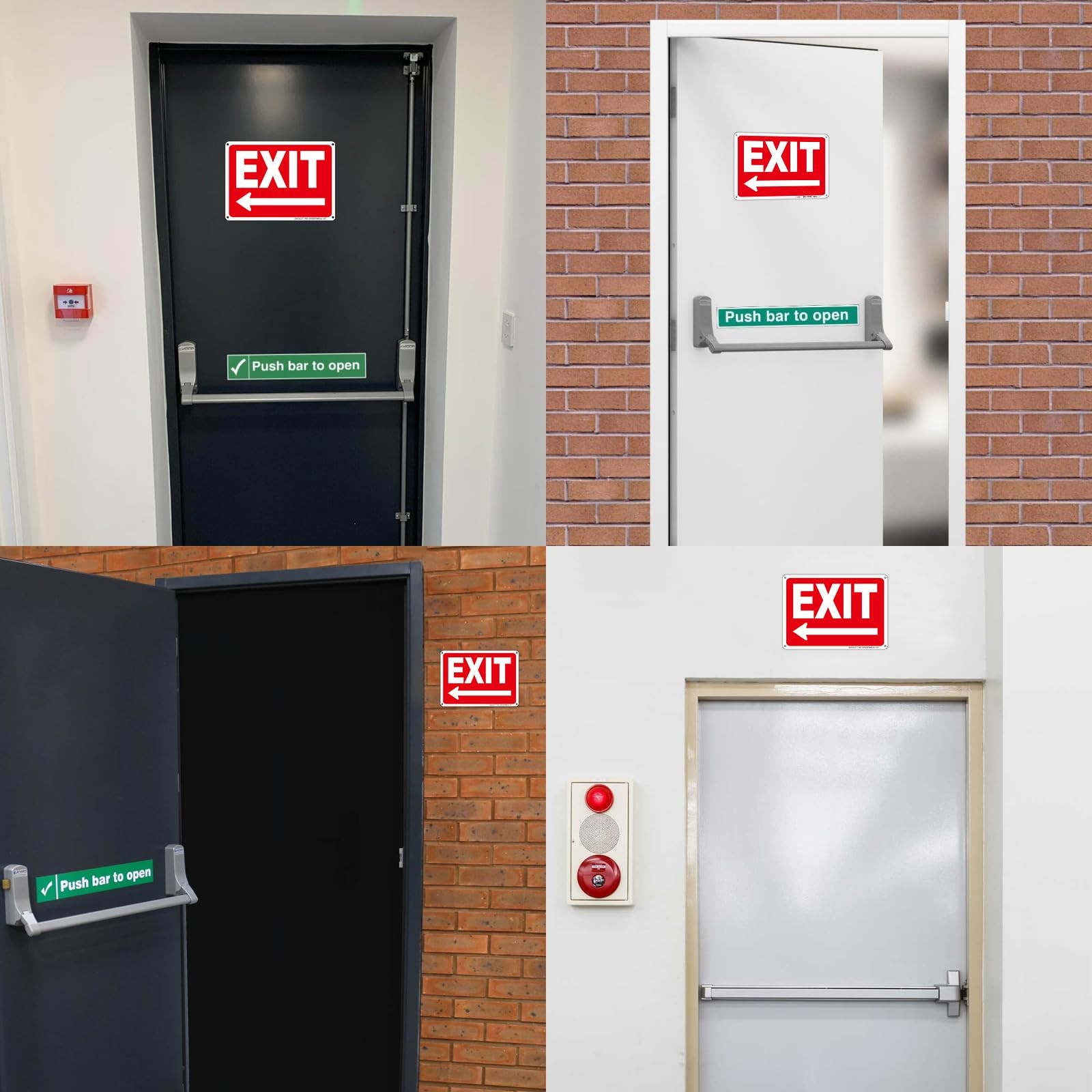Exit Signs 2 Pack 10×7 Inch Aluminum Left Arrow Outdoor Indoor Weatherproof