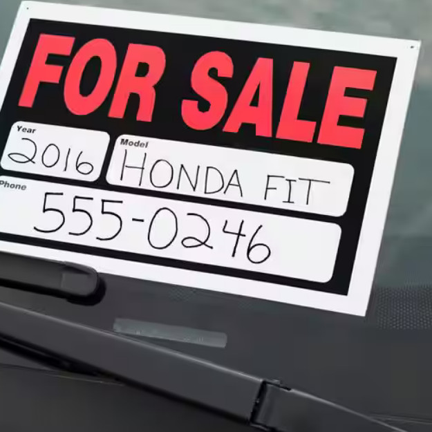 8″ x 12″ Plastic Auto for Sale Sign – Durable and Weather-Resistant