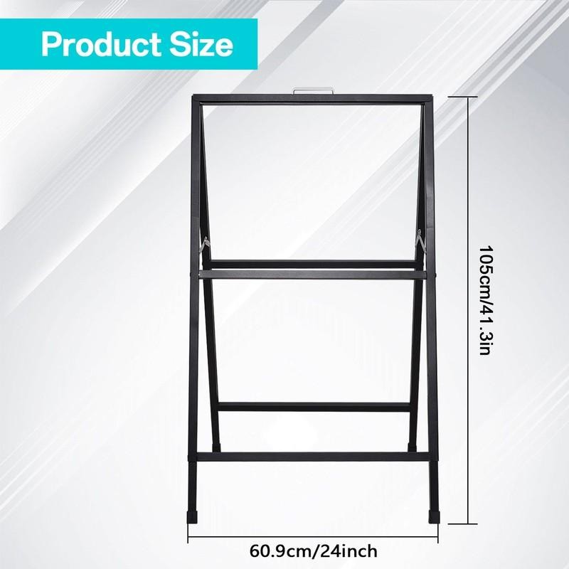 24″x36″ Heavy-Duty Double-Sided Metal Sidewalk A-Frame Sign Holder Stand