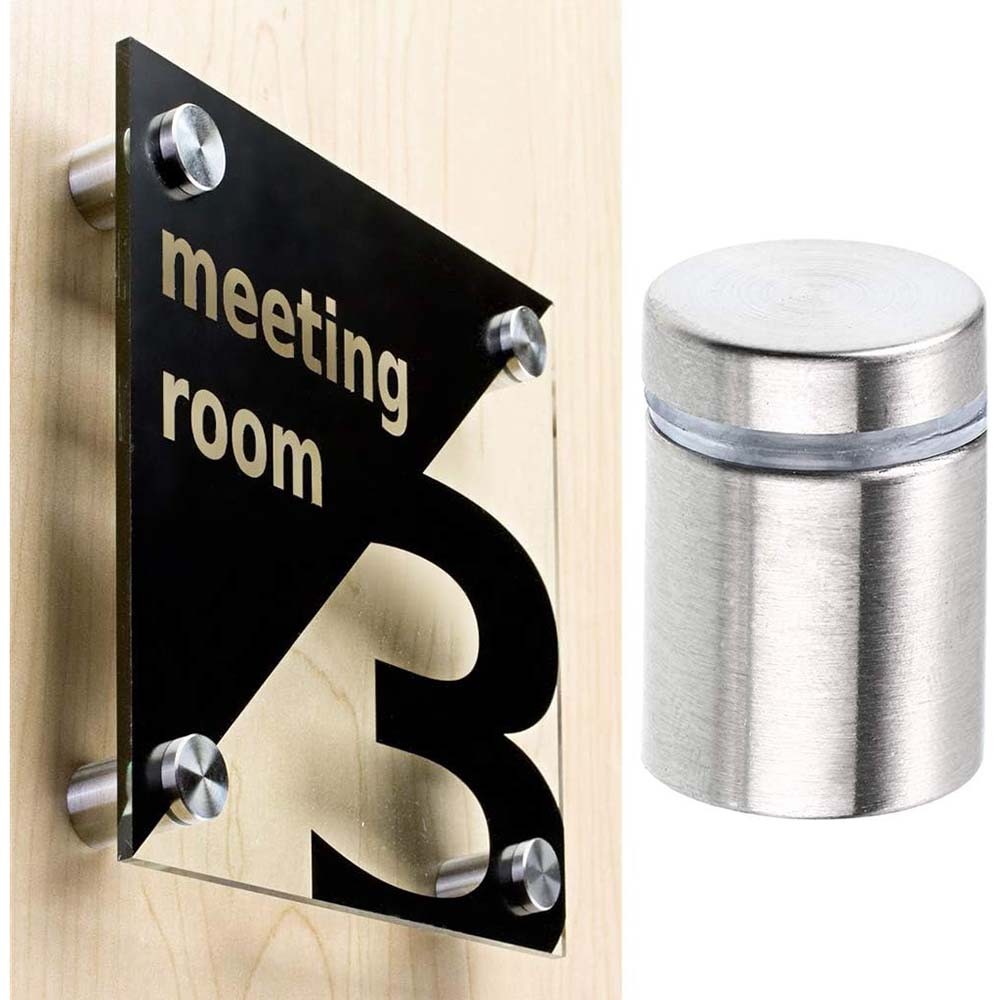 201 Stainless Steels Sign Supports Wall Mount Advertising Screw Standoff Fixings