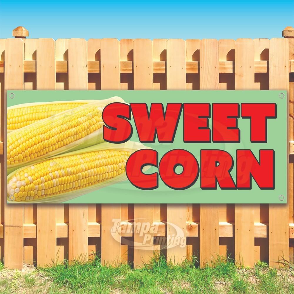 SWEET CORN Advertising Food Snack Fresh Vinyl Banner Flag Sign USA SB10584