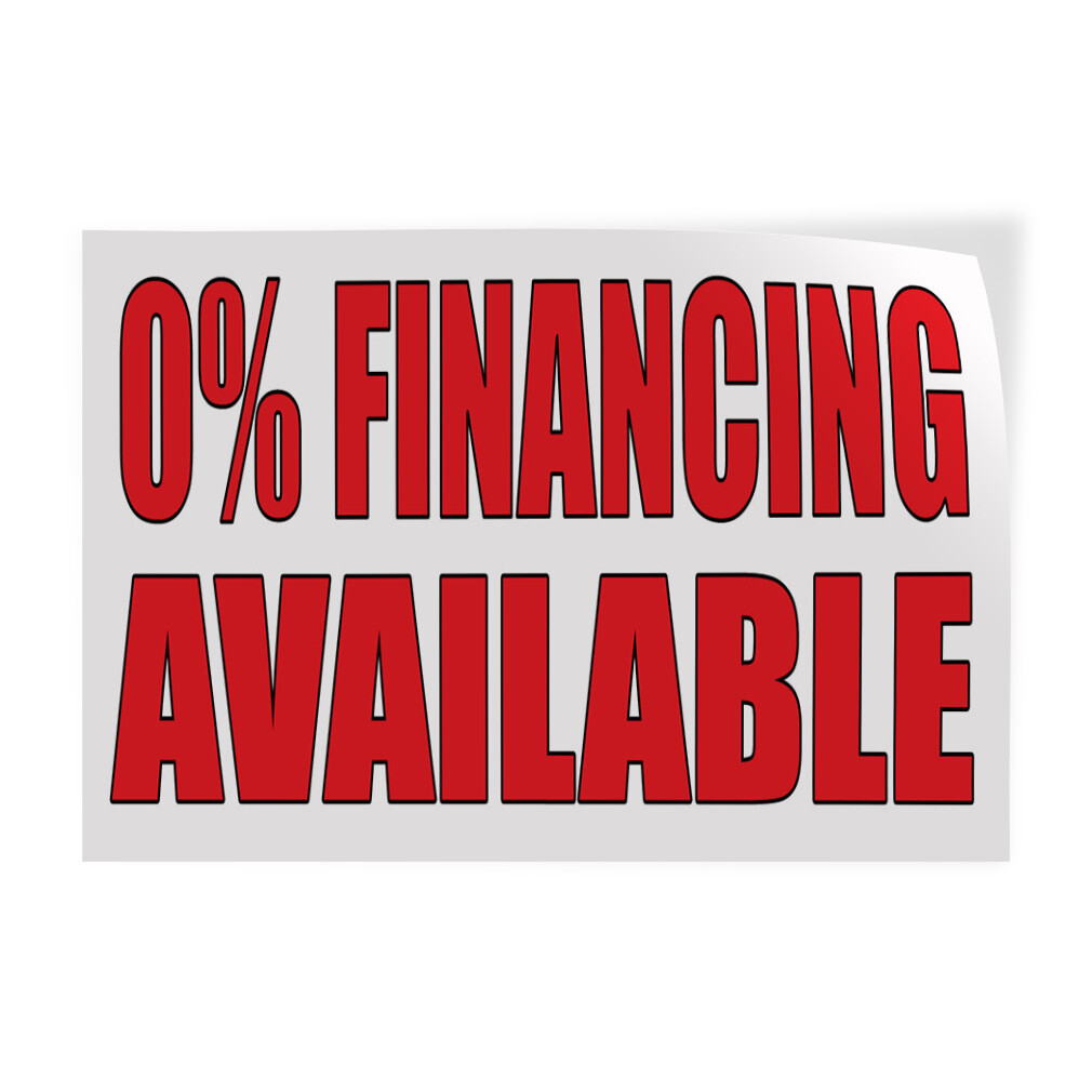 Decal Stickers 0% Financing Available Auto Body Shop Car B Store Sign Label