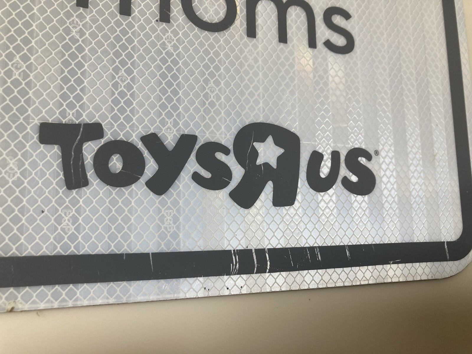 Toys R Us Reserved Parking For Expectant Moms Reflective Store Sign Pregnant Mom