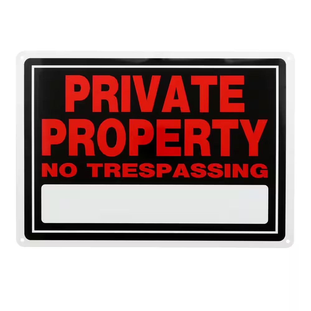 10 In. X 14 In. Aluminum Private Property Sign