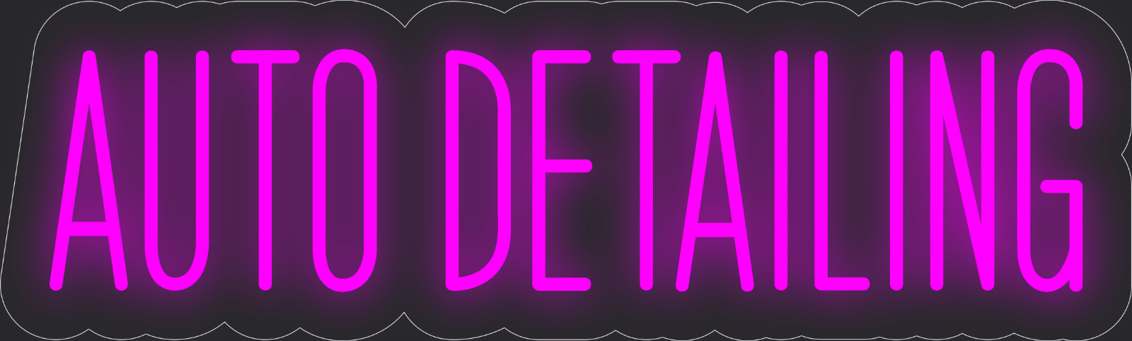 Auto detailing Neon LED Sign Business Wall Decor Lighted Store Sign 24 x 7 in.