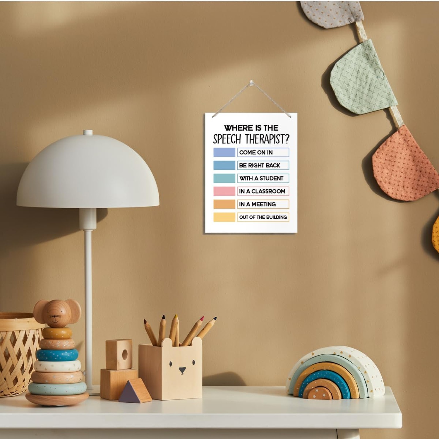 Therapist Office Door Sign, Where is the Speech Therapist, Wall Art Signs, Th…