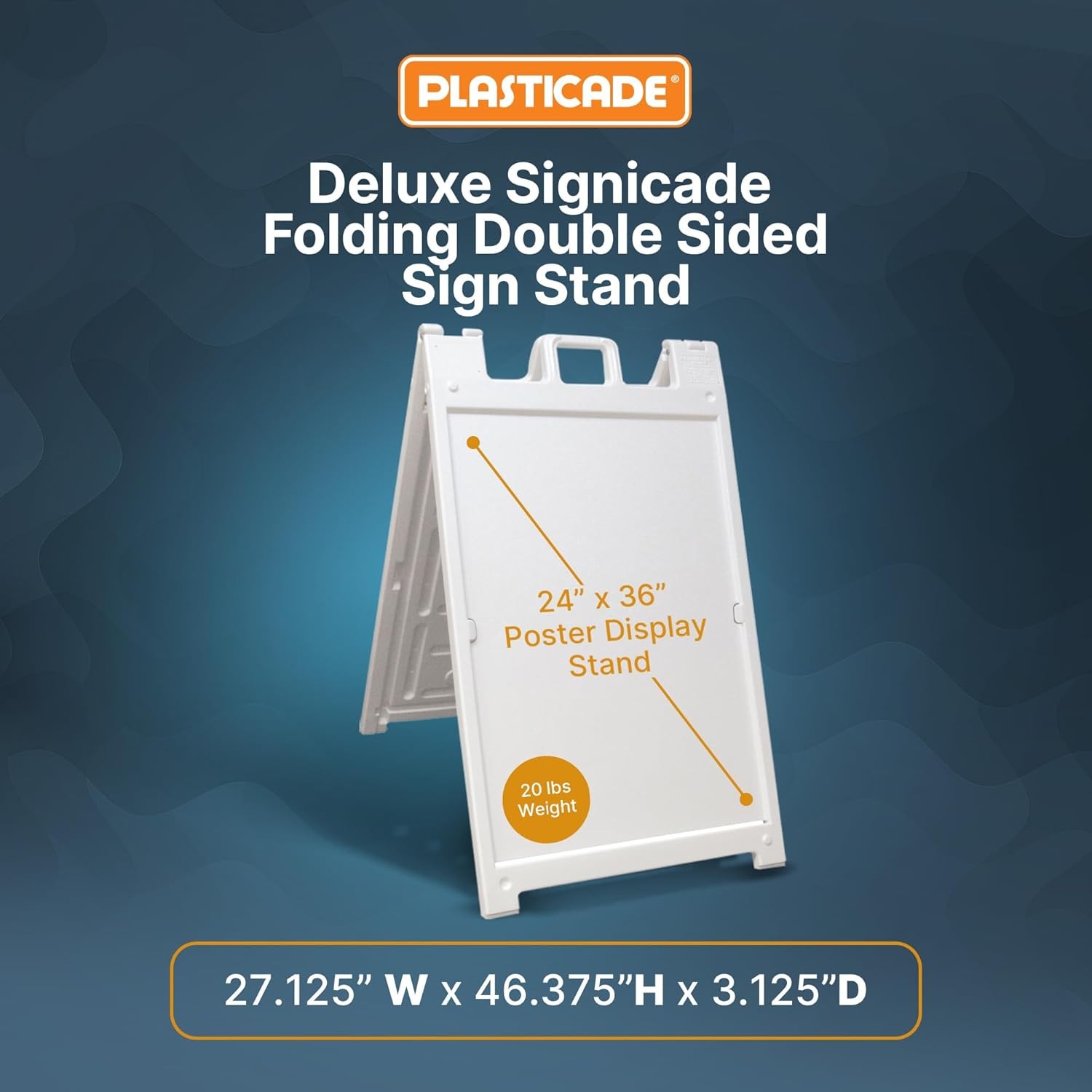 Signicade Deluxe A Frame Sidewalk Curb Sign Portable Folding Double Sided