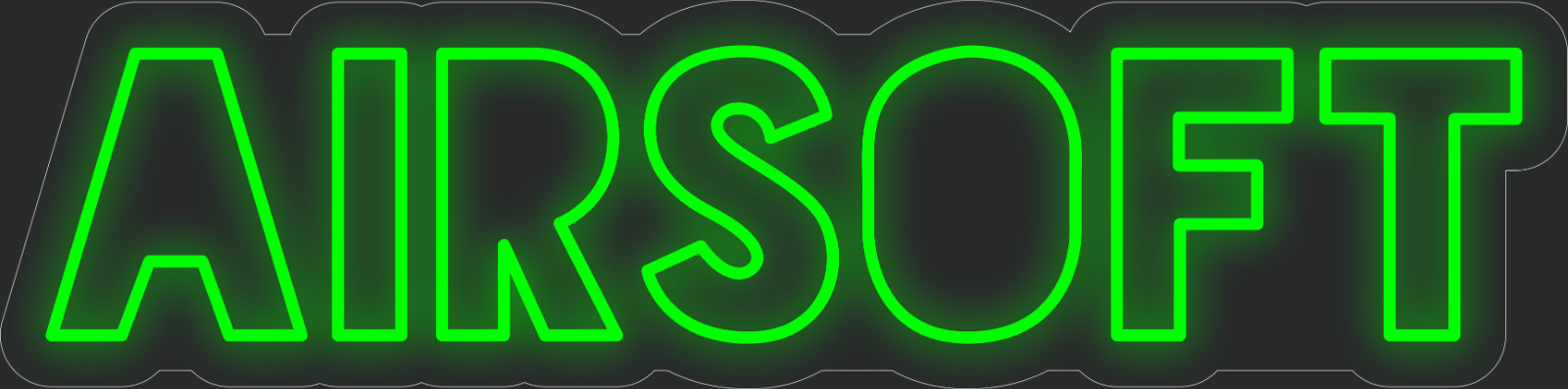 Airsoft Neon LED Sign Business Wall Decor Lighted Store Sign 36 x 9 in.
