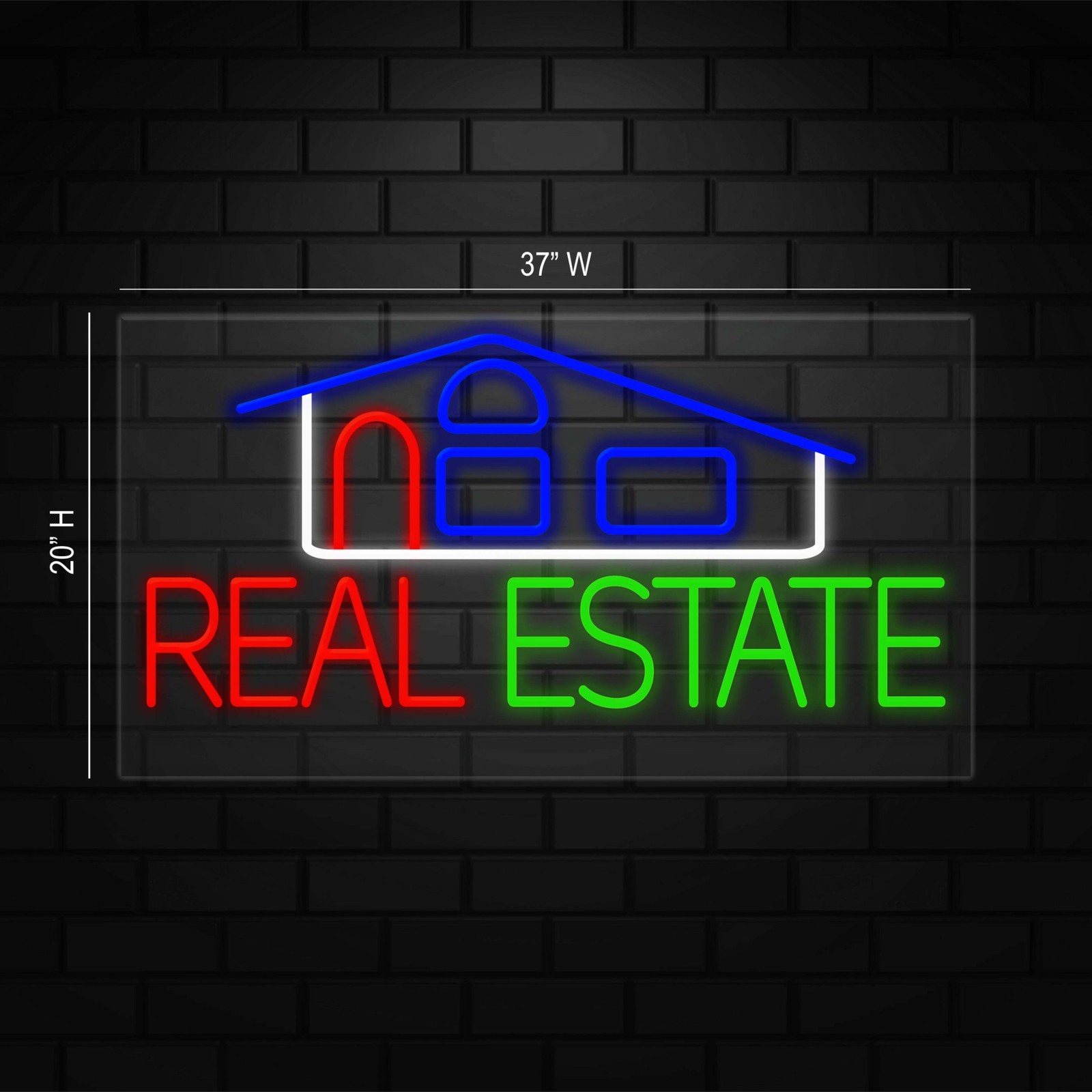 Real Estate Neon Sign for Retail Displays | LED Flex Neon | 32″W x 13″H x 1″D