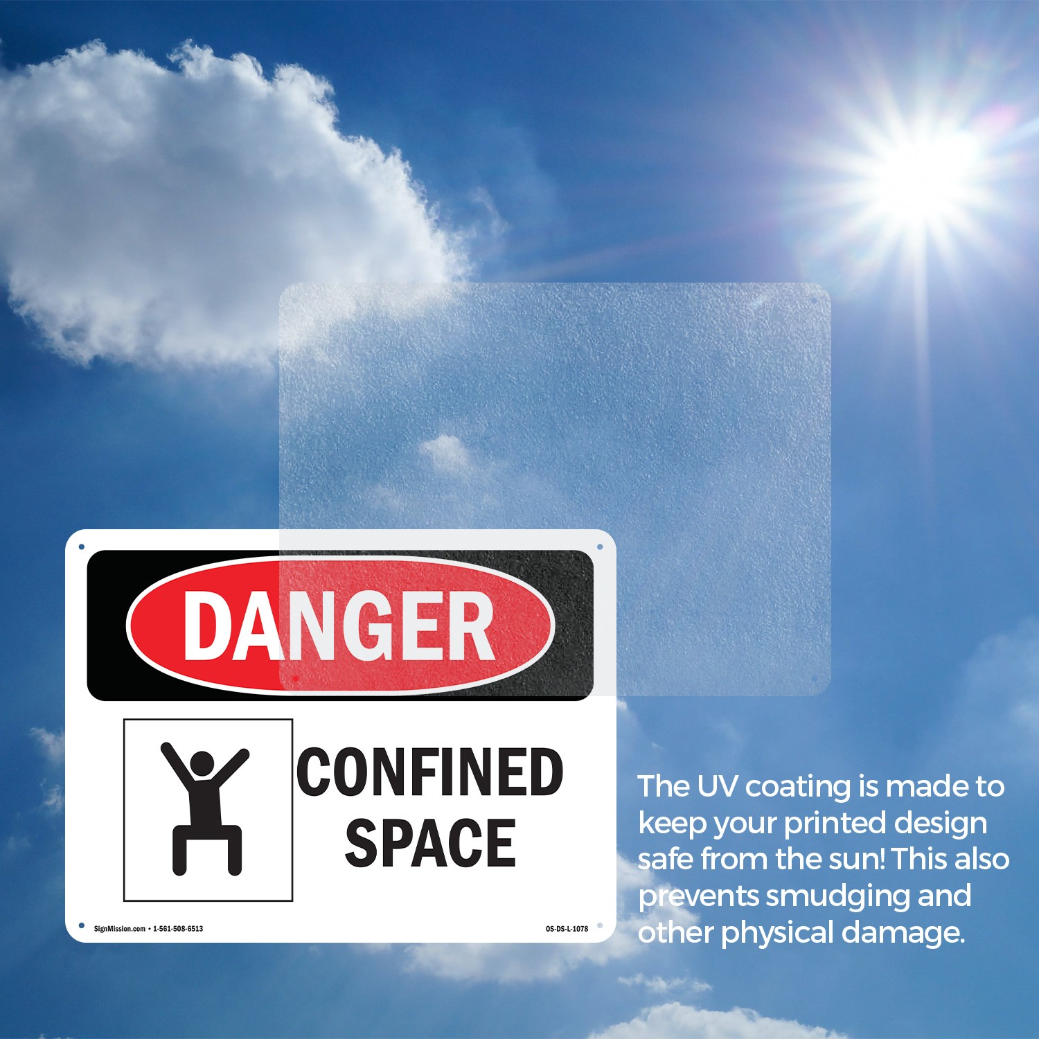 Confined Space OSHA Danger Sign Metal, Plastic, Or Decal – 5 or 10 Pack