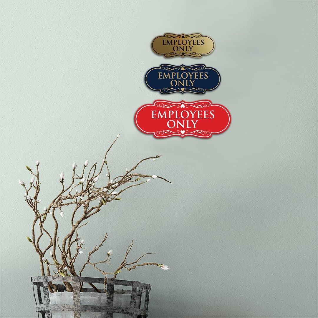 All Quality Designer Employees Only Sign Easy Installation Office Or Business