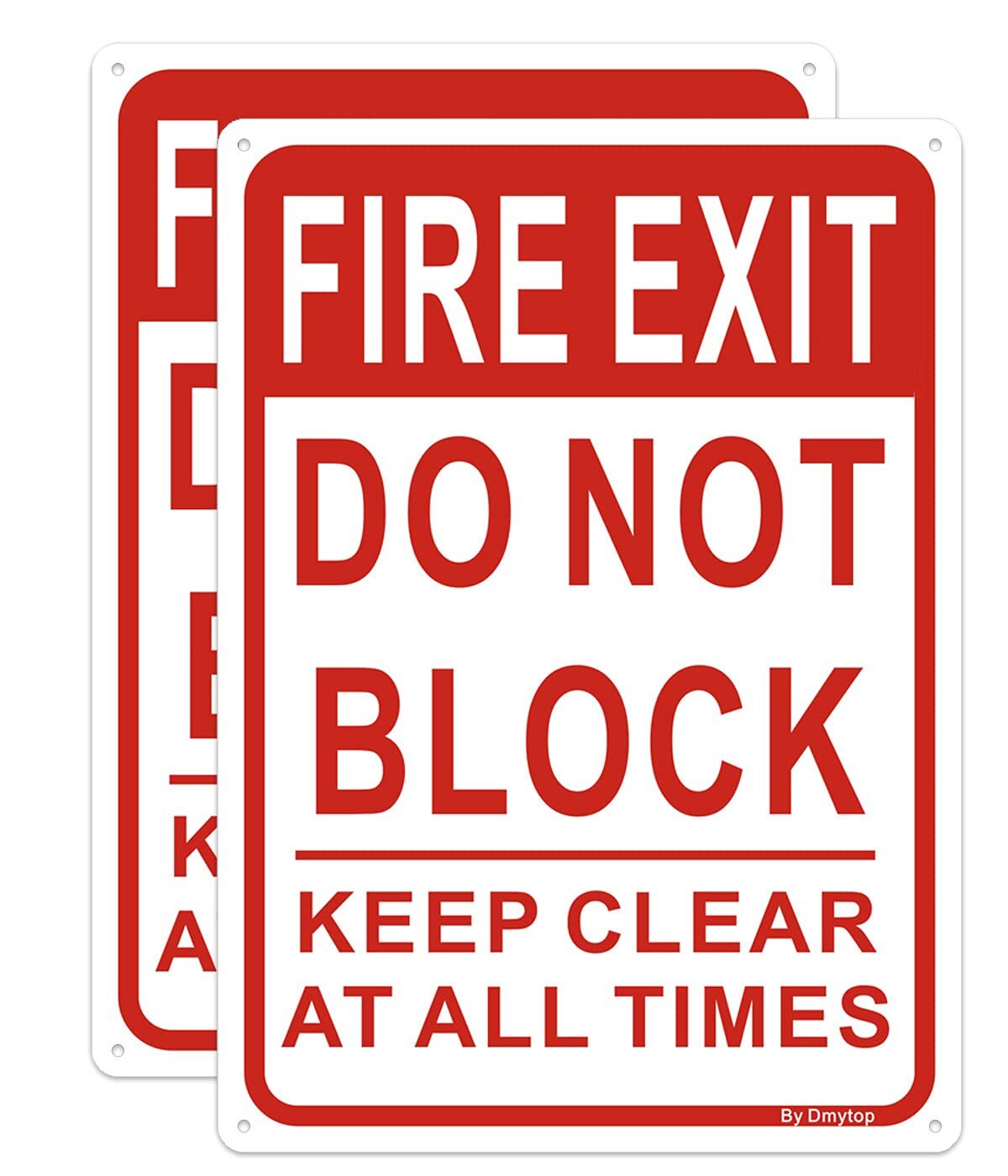 Fire Exit Sign Do Not Block Door Signs Keep Clear at All Times Sign 10 x 7 In…