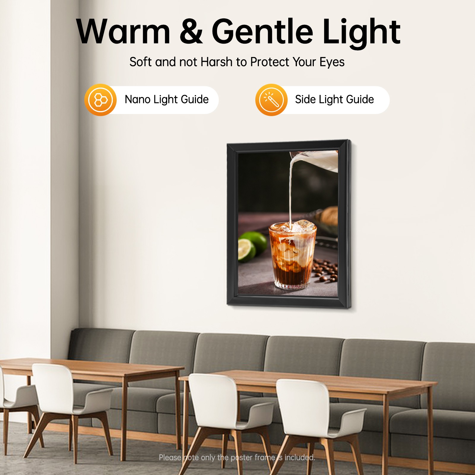 LED Light Box Backlit Movie Poster Art Picture Frame Advertising Display 18″x24″