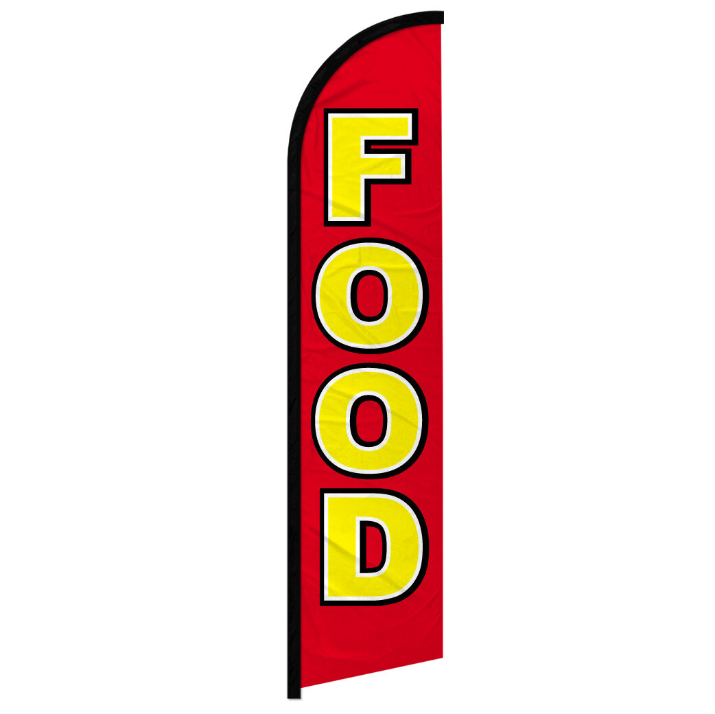 Food Full Curve Windless Swooper Flag Concessions Restaurant