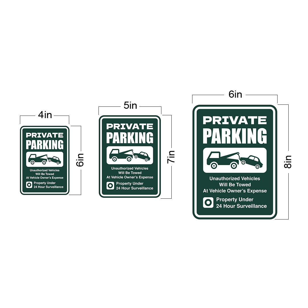 Portrait Round Plus Private Parking Unauthorized Vehicles Will be Towed