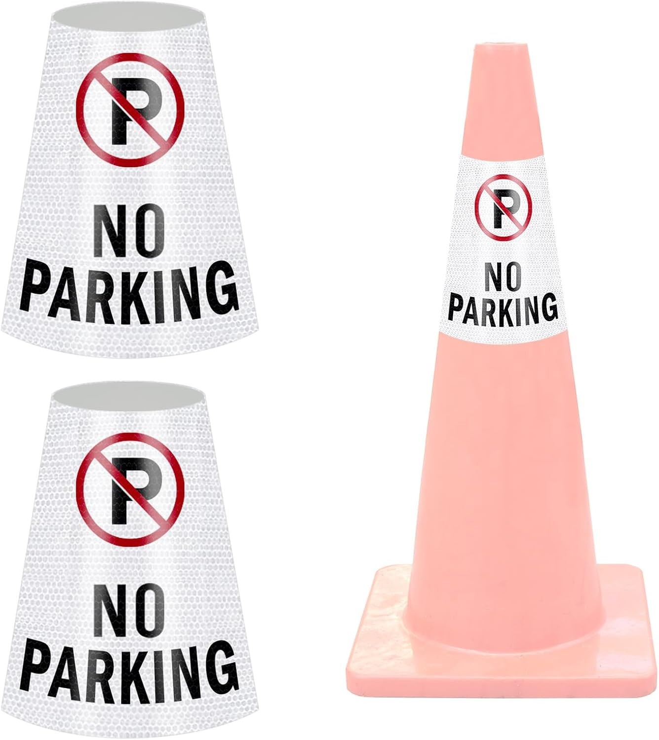 High Visibility Reflective Cone Sleeves 2 Pack – Essential for Traffic Safety