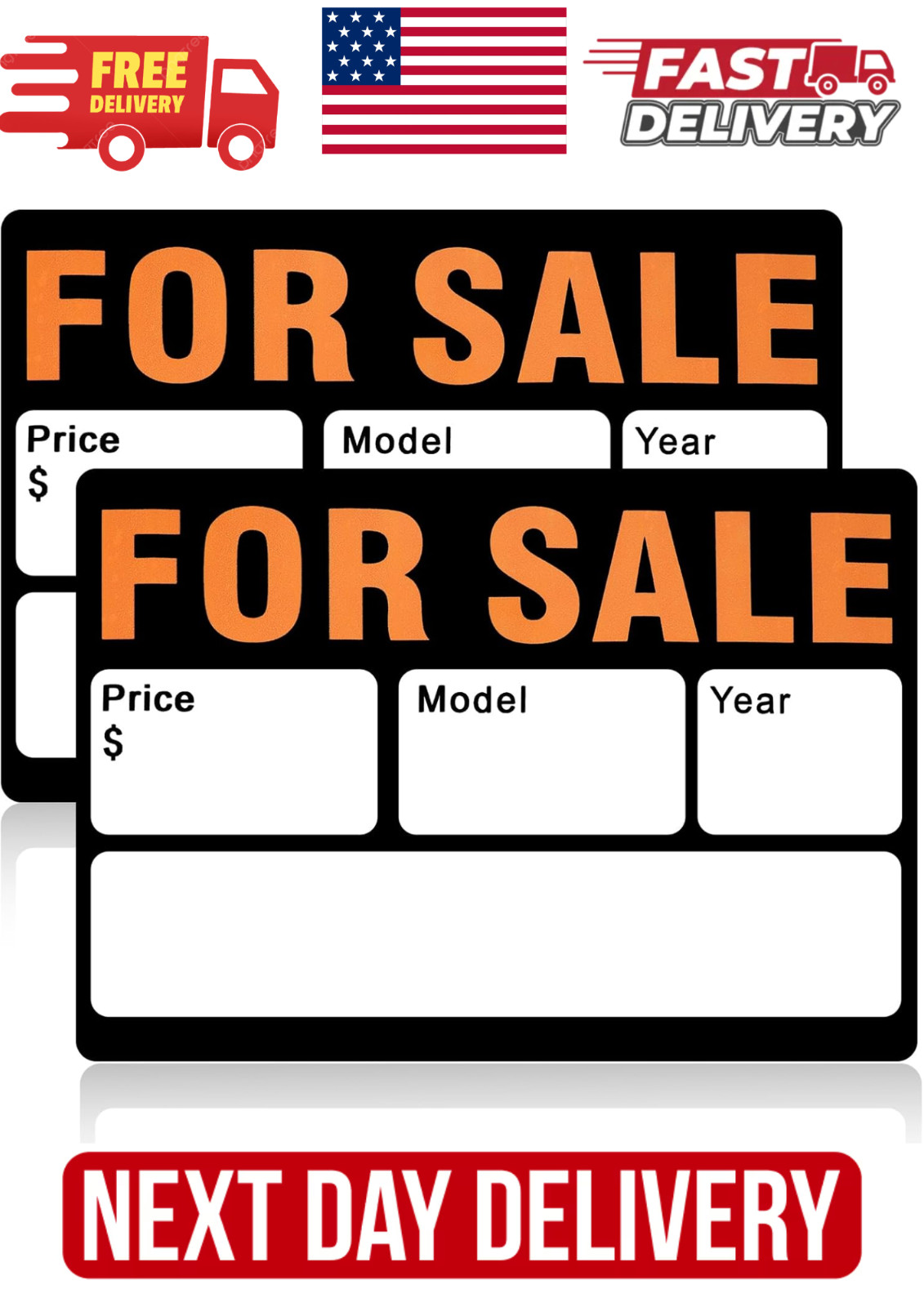 Plastic Auto for Sale Sign – 8 in. x 12 in. Durable, Weatherproof, Easy to Read