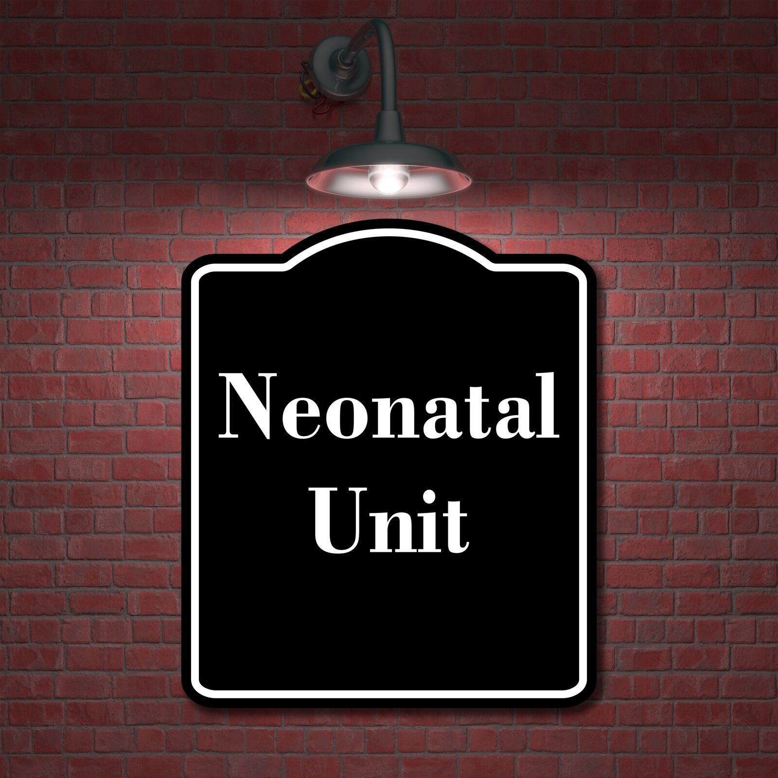 Neonatal Unit BLACK Aluminum Composite Sign