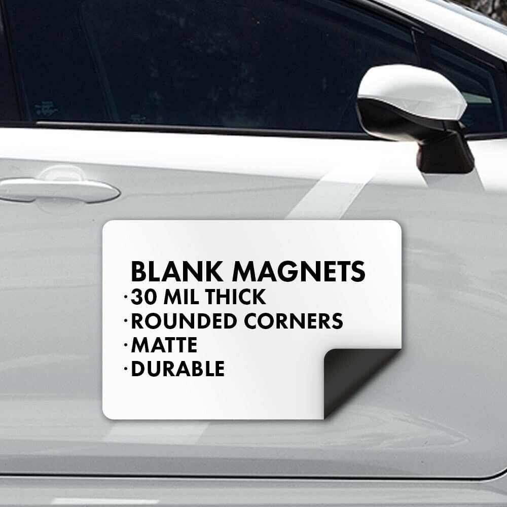 BLANK HEAVY-DUTY MAGNETIC DECALS WEATHER-RESISTANT, STRONG ADHESION FOR VEHICLES
