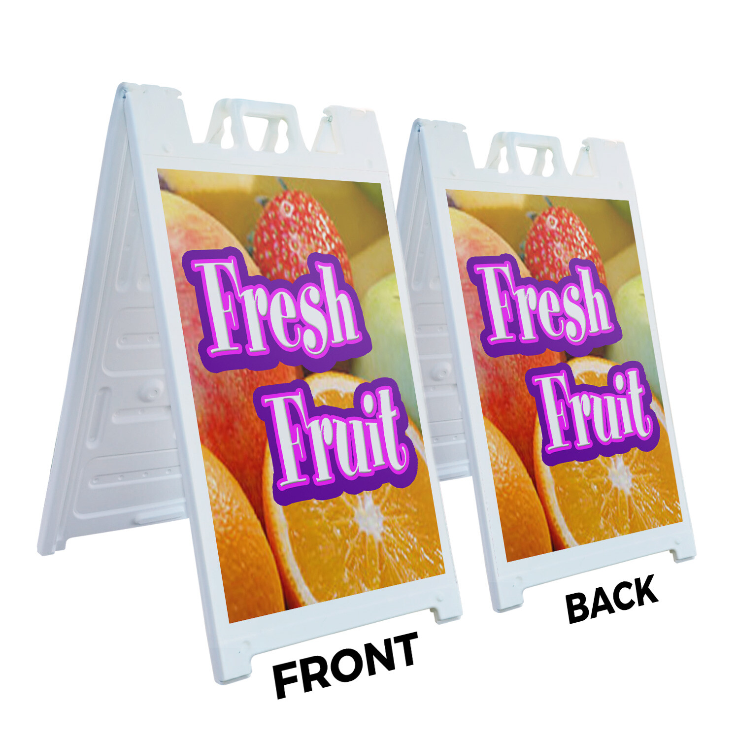 A-frame Sidewalk Coroplast Fresh Fruit 24″ x 36″ Double Sided A-Frame Sidewalk S
