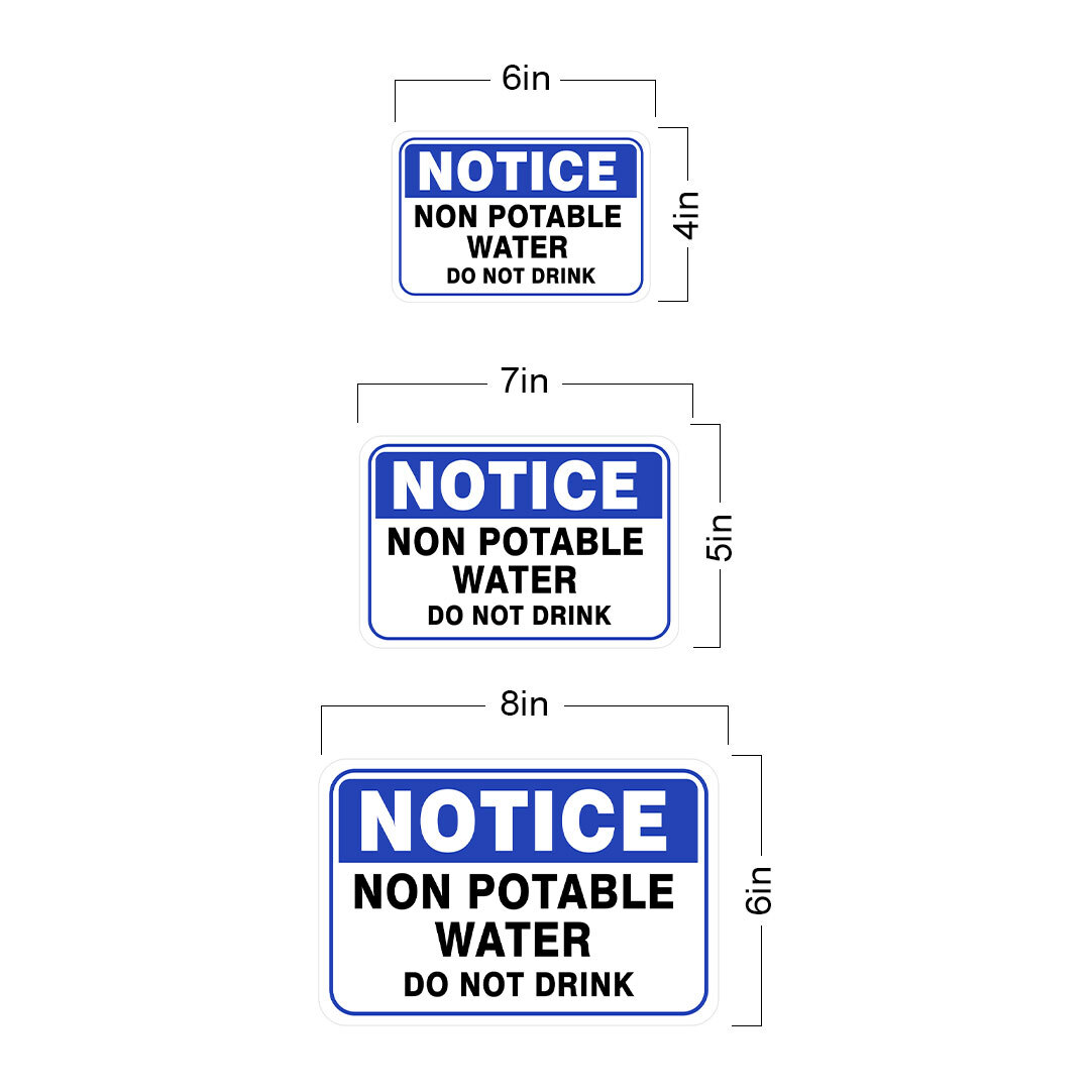 Classic Framed Plus Notice Non Potable Water Do Not Drink Door or Wall Sign |