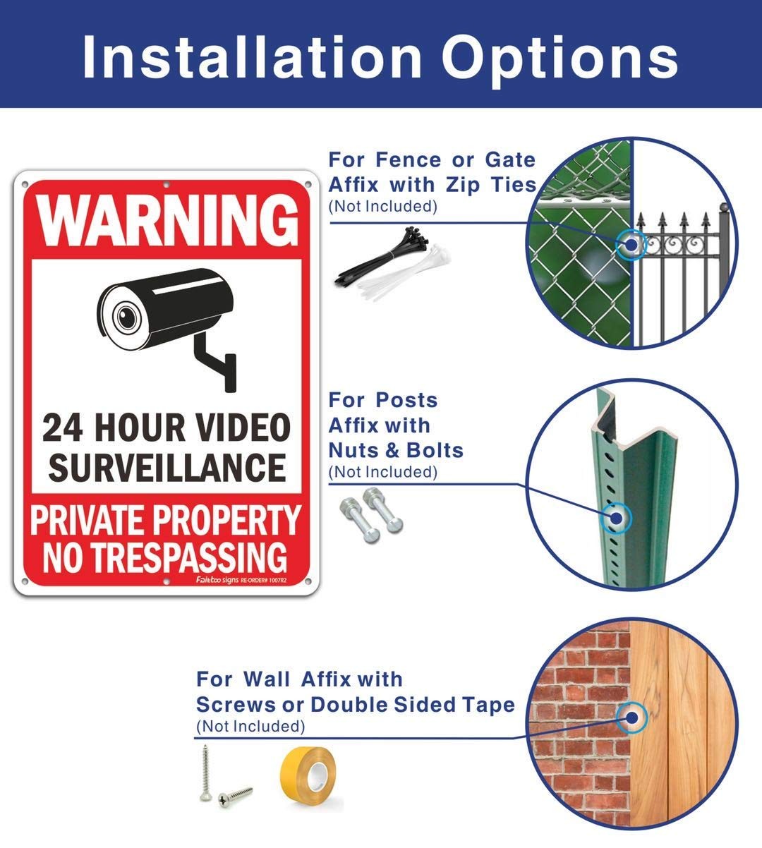 4 Pack No Trespassing, Private Property, Warning Signs 10 x 7 Inches Reflect…