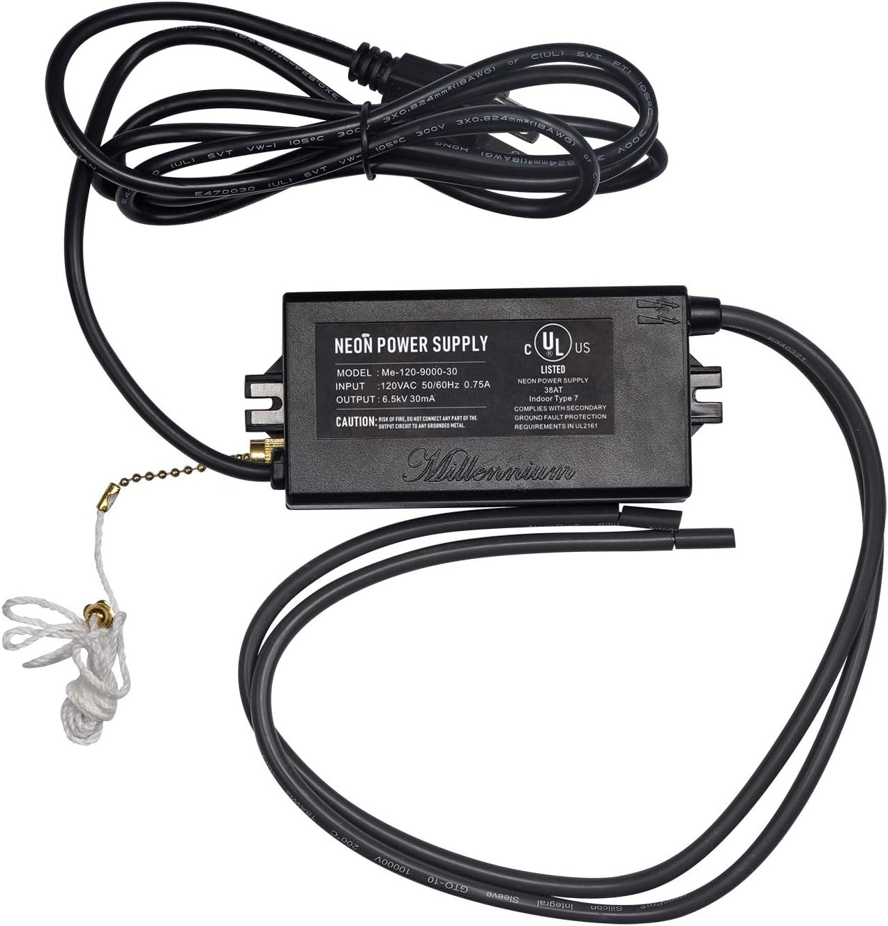 6.5KV Neon Sign Transformer 120V AC 50/60Hz Power Supply for Neon Lights